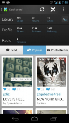 Screenshot of the application Motorola Music Player - #2