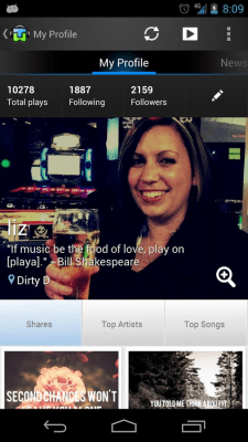 Screenshot of the application Motorola Music Player - #4
