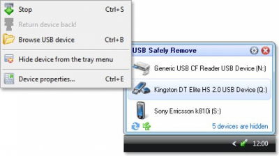 Screenshot of the application USB Safely Remove - #1