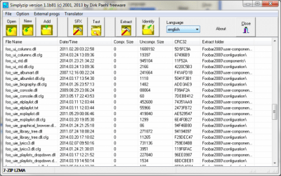 Screenshot of the application Simplyzip - #1