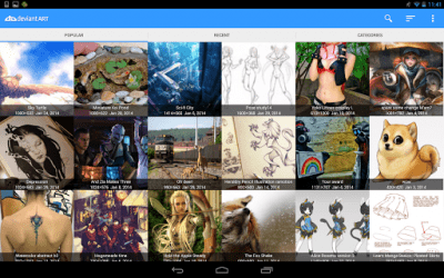Screenshot of the application DeviantART Gallery - #5