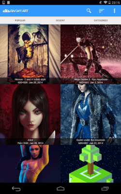 Screenshot of the application DeviantART Gallery - #7