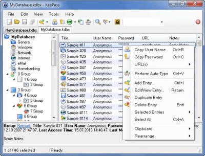 Screenshot of the application KeePass Classic Edition Portable - #3