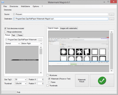 Screenshot of the application Watermark Magick - #1