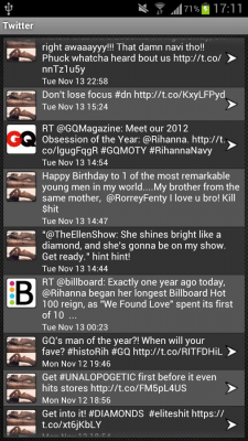 Screenshot of the application Rihanna Unofficial! - #2