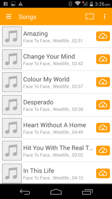 Screenshot of the application abMusic - #7