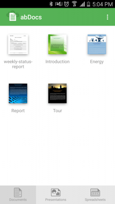 Screenshot of the application abDocs - #10