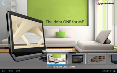 Screenshot of the application Packard Bell oneTwo - #3