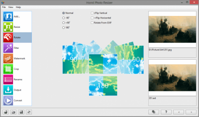 Screenshot of the application Hornil Photo Resizer - #3