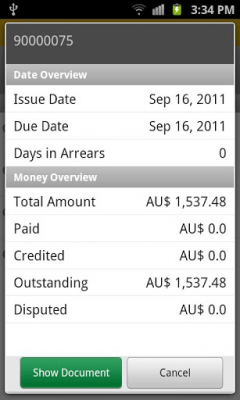 Screenshot of the application SAP Financial Fact Sheet - #3