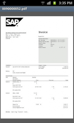 Screenshot of the application SAP Financial Fact Sheet - #7