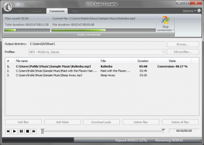 Screenshot of the application VSDC Free Audio Converter - #2