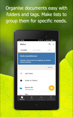 Screenshot of the application allDox - documents organized - #8