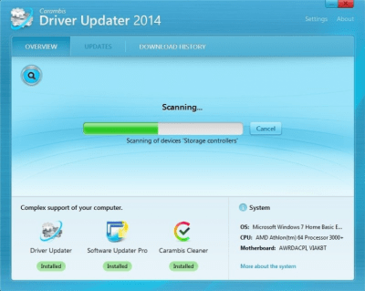 Screenshot of the application Carambis Driver Updater - #2
