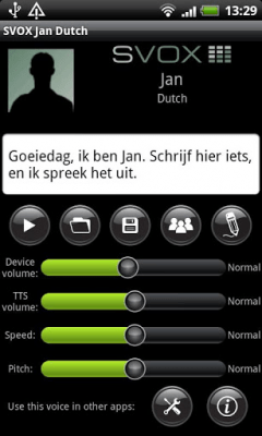 Screenshot of the application SVOX Dutch Jan Trial - #2