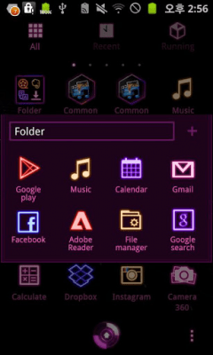 Screenshot of the application Cyber Pink GOLauncher EX Theme - #3