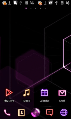 Screenshot of the application Cyber Pink GOLauncher EX Theme - #4