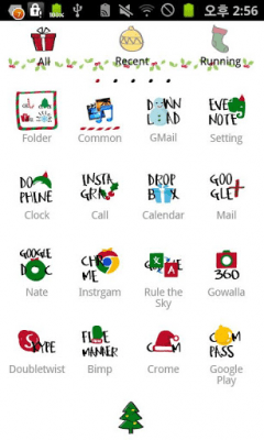Screenshot of the application Typo Christmas Go Theme - #4