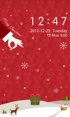 Screenshot of the application Christmas Letter GOLockerTheme - #1