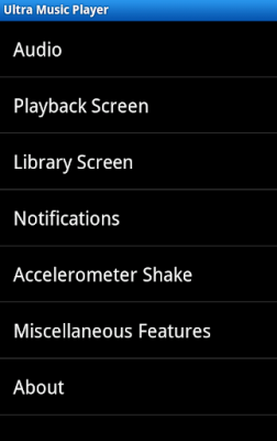 Screenshot of the application Music Player Ultra - #1