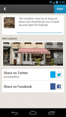 Screenshot of the application Foursquare for Business - #3