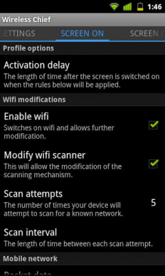 Screenshot of the application Wireless Power Chief - #2