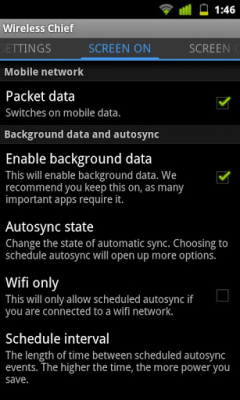 Screenshot of the application Wireless Power Chief - #3