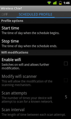 Screenshot of the application Wireless Power Chief - #4
