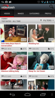 Screenshot of the application Videobash Funny Videos & Pics - #1
