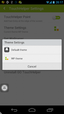 Screenshot of the application GO TouchHelper - #7