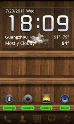 Screenshot of the application Wood Theme GO Launcher EX - #1