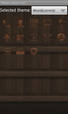 Screenshot of the application Wood Theme GO Launcher EX - #8