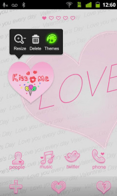 Screenshot of the application GO Note Widget Love Theme - #3