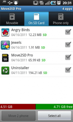 Screenshot of the application Move 2 SD - #2