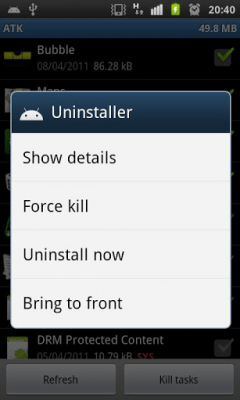 Screenshot of the application Android Task Killer Free - #2