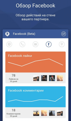 Screenshot of the application Couple Tracker - Mobile monitor - #5
