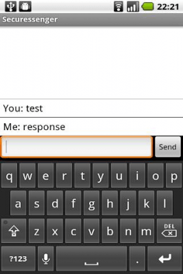 Screenshot of the application Securessenger - #2
