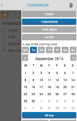 Screenshot of the application Tazzr personal assistant - #3
