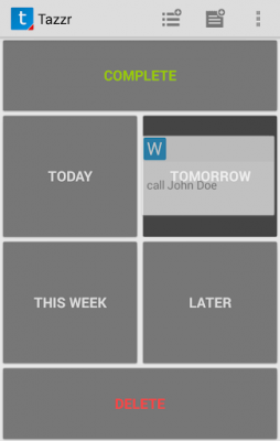 Screenshot of the application Tazzr personal assistant - #4