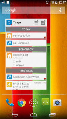 Screenshot of the application Tazzr personal assistant - #5