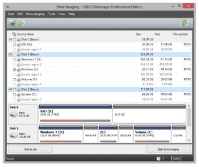 Screenshot of the application O&O DiskImage - #3