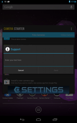 Screenshot of the application Camera Starter - #11