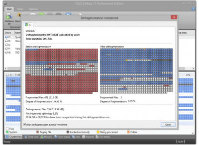 Screenshot of the application O&O Defrag - #3