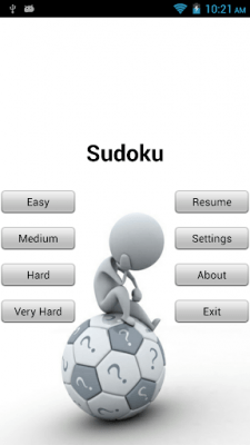 Screenshot of the application Sudoku - #1