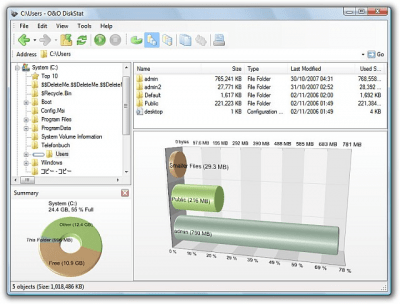 Screenshot of the application O&O DiskStat - #2