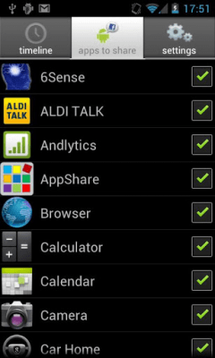 Screenshot of the application AppTicker - #2