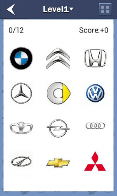 Screenshot of the application Logo Quiz by categories - #5