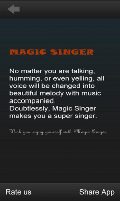 Screenshot of the application MagicSinger - #7