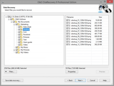 Screenshot of the application O&O DiskRecovery - #4