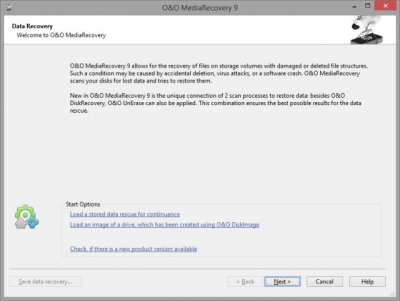 Screenshot of the application O&O MediaRecovery - #3